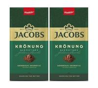 Jacobs Krönung Coffee 500g x 2 | Ground Roast Coffee | Pack of 2 | Rich Aroma & Balanced Flavour | Suitable for Filter Coffee Machines and Manual Brewing