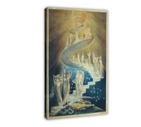 Jacob's Ladder by William Blake Art Wall Decoration Poster Family Bar Restaurant Garage Cafe Art Sign Gift Frame 12x18inch