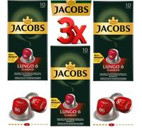 Jacobs LUNGO 6 CLASSICO Coffee Capsules 3 x Packs (30 Pods Total)