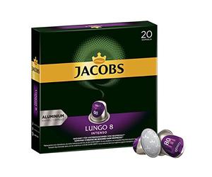 Jacobs Lungo 8 Intenso Coffee Capsules, Compatible with Nespresso, 20 Capsules of 5.2 g