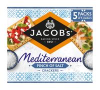 Jacob's Mediterranean Crackers, Pinch of Salt, 20 Crackers in a Pack, 190 g (Pack of 1)