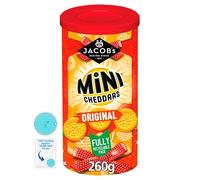 Jacob's Mini Cheddars Christmas Caddy 260g - Cheese Biscuits Snacks for Holiday Cheer!