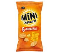JACOB'S Mini Cheddars Original Multipack, 6 x 23 g Bags Per Pack
