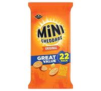 Jacob's Mini Cheddars Original Multipack Crisps, Baked with Real Cheese, 22 x 23 g Bags Per Pack (Pack of 1)