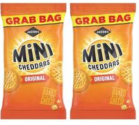 JACOB'S Mini Cheddars Original Snacks Grab Bag, Pack of 2, 45 g