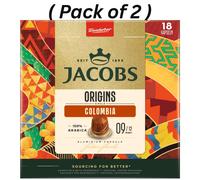 Jacobs Origins Colombia Espresso Coffee Capsules 2 x Packs (36 Pods Total)