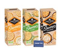 Jacob's Savours Crackers Variety Pack - Cheese, Sour Cream & Chive, Salt & Black Pepper