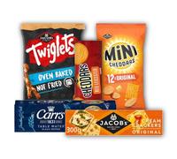 JACOB's Savoury Snacks Bundle - Includes JACOB's & Carr's Cracker Varieties, Mini Cheddars & Twiglets, Perfect for Family Sharing