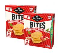 Jacob's Sweet Chilli & Sour Cream Bites 125g x2, Savoury Snack Crackers