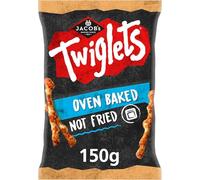 Jacobs Twiglets Sharing Baked Snacks 150g | Crunchy Wholegrain Sticks | Bold Marmite Yeast Extract Flavour | Oven Baked Savoury Snack | High Fibre | Vegan Friendly