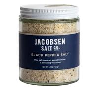Jacobsen Salt Co. Black Pepper Kosher Sea Salt, Non-Iodized, 4.23 oz