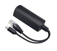 JacobsParts 5V PoE Splitter, 48V to 5V 2.4A Micro-USB Adapter, IEEE 802.3af Compliant for IP Camera, Raspberry Pi and More