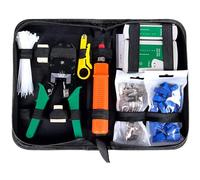JacobsParts 9pcs RJ4 Network Tool Kit CAT5 CAT5e CAT6 Cable Maintenance Repair Tester Wire Crimper Stripper Ethernet Punch Down Tool with Connectors