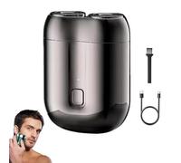 Jacooba Electric Razor, 2025 Upgraded Mini Double Head Electric Shave, Electric Razor for Men, Wet and Dry Electric Shaver, Rechargeable Mens Electric Shavers, Mini Shavers for Home, Travel (Gray)