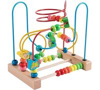 Jacootoys Toddlers Bead Maze Roller Coaster Animal Circle Toys Educational Abacus Beads Game for Boys Girls Baby Gift