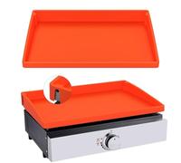 Jacooxi 17 Inch Griddle Cover Mat for Blackstone Griddle, Full Wrap-Around Protection Griddle Accessories, Food Grade Silicone Grill Mat, Orange