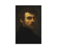 Jácopo Tintoretto Painter's《Jácopo Tintoretto Self Portrait》Art Poster Canvas Wall Art Decorative Picture Prints Modern Decor 24x36inch(60x90cm)