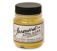 Jacquard Acid Dye (Gold Ochre 636) Professional Fabric Dye for Wool, Silk, Nylon & Protein Fibres, Highly Concentrated Powder 14g Jar