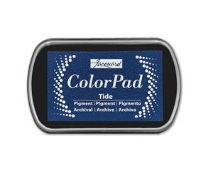 Jacquard ColorPad Tide Blue JCP2003 Slow Drying Pigment Ink Pad for Fabric Stamping, Paper Crafts and Wood Block Printing, Archival Quality