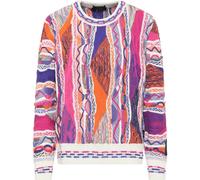 Jacquard Crew Neck Jumper - female - Carlo Colucci - Round-neck Knitwear - Multicolor - L - Knitwear L