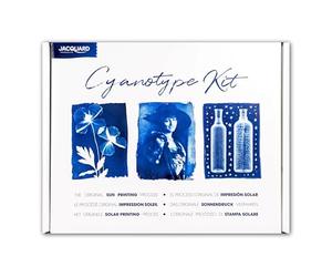 Jacquard Cyanotype Kit for Sun Printing Projects, Solar Art Craft Supplies on Fabric and Paper, DIY Light Sensitive Photographic Process, Makes 50 Prints