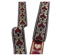 Jacquard Embroidered Webbing Ribbon, Jacquard Embroidered Flowers Pattern Ribbon Multicolor 33mm x 7m(Color 19)