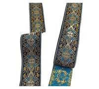 Jacquard Embroidered Webbing Ribbon, Jacquard Embroidered Ribbon Trim Multicolor 33mm x 7m(Color 18)