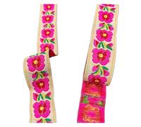 Jacquard Embroidered Webbing Ribbon, Jacquard Embroidered Ribbon Trim Multicolor 33mm x 7m(Color 31)
