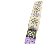 Jacquard Embroidered Webbing Ribbon, Jacquard Embroidered Ribbon Trim Multicolor 33mm x 7m(Color 33)
