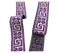 Jacquard Embroidered Webbing Ribbon, Jacquard Embroidered Ribbon Trim Multicolor 33mm x 7m(Color5)