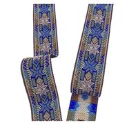 Jacquard Embroidered Webbing Ribbon, Jacquard Embroidered Webbing Ribbon Flower Design 33mm 7m Multicolor(Color 40)
