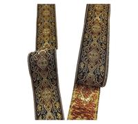 Jacquard Embroidered Webbing Ribbon, Jacquard Embroidered Webbing Ribbon Flower Design 33mm 7m Multicolor(Color 17)