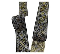 Jacquard Embroidered Webbing Ribbon, Jacquard Embroidered Webbing Ribbon Flower Design 33mm 7m Multicolor(Color 13)