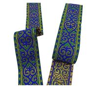 Jacquard Embroidered Webbing Ribbon, Jacquard Embroidered Webbing Ribbon Flower Design 33mm 7m Multicolor(Color9)