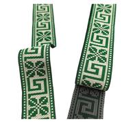 Jacquard Embroidered Webbing Ribbon, Jacquard Embroidered Webbing Ribbon Flower Design 33mm 7m Multicolor(Color4)