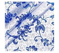 Jacquard Fabric Brocade Sewing Imitation Silk Fabrics Flower Fabric for Needlework Satin Material for DIY Dress/Bag(Color 5,150x75cm)