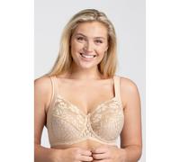 Jacquard Full Cup Bra with Lace beige