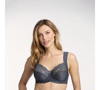 Jacquard Full Cup Bra with Lace grey