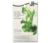 Jacquard iDye Fabric Dye, Lace Polyester Spandex Cotton Nylon Faux Mesh Vinyl Leather Silk, Kelly Green
