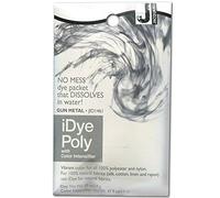 Jacquard iDye Poly Fabric Dye Gun Metal Grey for Natural, Synthetic, Polyester and Blended Textile Fibres 14g No Mess Packet