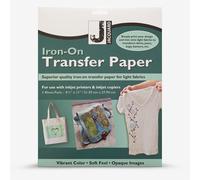 Jacquard : Iron On Transfer Paper : 8.5x11in (Apx. 21.6x27.9cm) : For Light Fabric : Pack of 3 Sheets