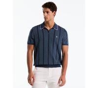 Jacquard Johnny Collar Sweater Polo In Sargasso Sea