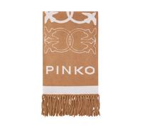 Jacquard Logo Scarf- female- PINKO- Winter Scarves- Beige- ONE SIZE- Accessories ONE SIZE