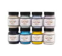 Jacquard Lumiere 2.25oz Fabric Paint 8 Color Celestial Set - Metallic Paint for Fabric, Leather, Canvas, Paper and Wood - Light-bodied Metallic Acrylic Paint - Lightfast & Vibrant Metallic Acrylic