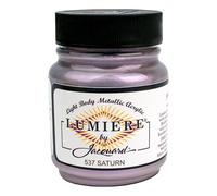 Jacquard Lumiere 2.25oz Fabric Paint Saturn - Metallic Paint for Fabric Paper Wood Ceramic and Metal - Light-bodied Metallic Acrylic Paint - Lightfast & Vibrant Metallic Acrylic Paints