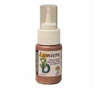 Jacquard Lumiere 3D Dimensional Paint, Metallic Adhesive Craft Glue for Raised Effects on Fabric, Wood and Leather, Permanent Art Supplies for Mixed Media Projects, Brass, 1 fl oz (30ml)