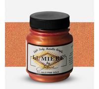 Jacquard Lumiere Metallic Acrylic Paint Halo Pink Gold High Pigment Metallic Shimmer 2.25oz