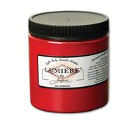 Jacquard Lumiere Fabric Color 8 oz Jar - Crimson