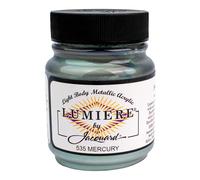 Jacquard Lumiere 2.25oz Fabric Paint Mercury - Metallic Paint for Fabric Paper Wood Ceramic and Metal - Light-bodied Metallic Acrylic Paint - Lightfast & Vibrant Metallic Acrylic Paints