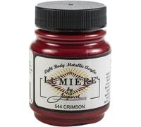 Jacquard Lumiere Metallic Acrylic Paint 2.25oz-Crimson - LUMIERE-544